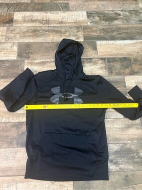 Under Armour Men's Black Pullover Hoodie with Grey Logo